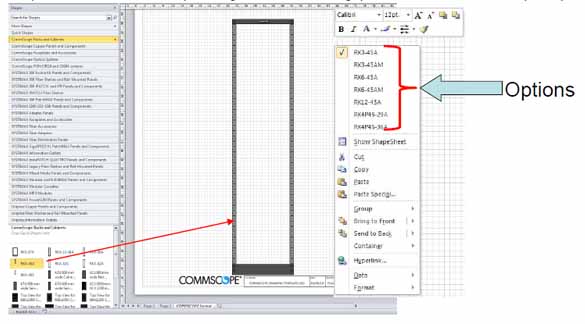 Visio Schablonen Commscope