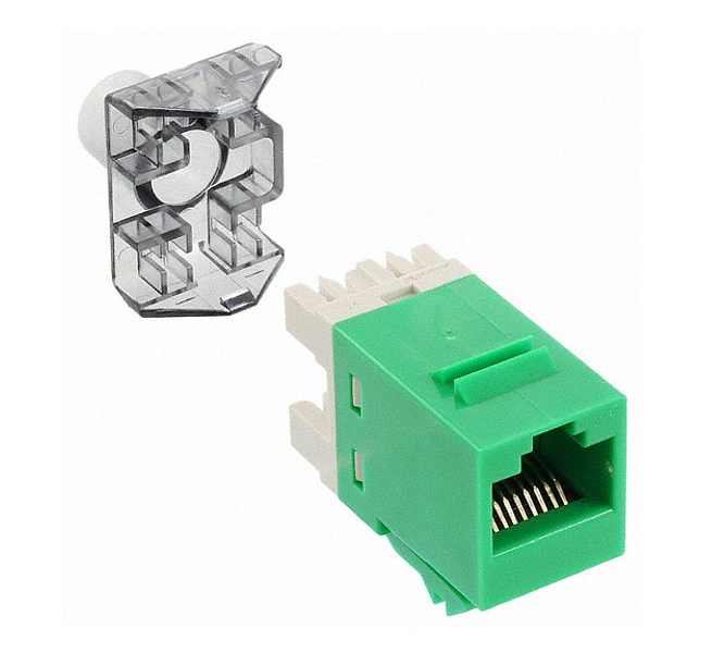 Conector RJ45 Macho 8 vías Cat.5e cable rígido/flexible Commscope:  6-557315-3