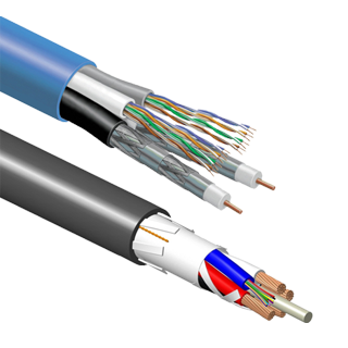 Câble fibre optique composite/hybride GDXTW