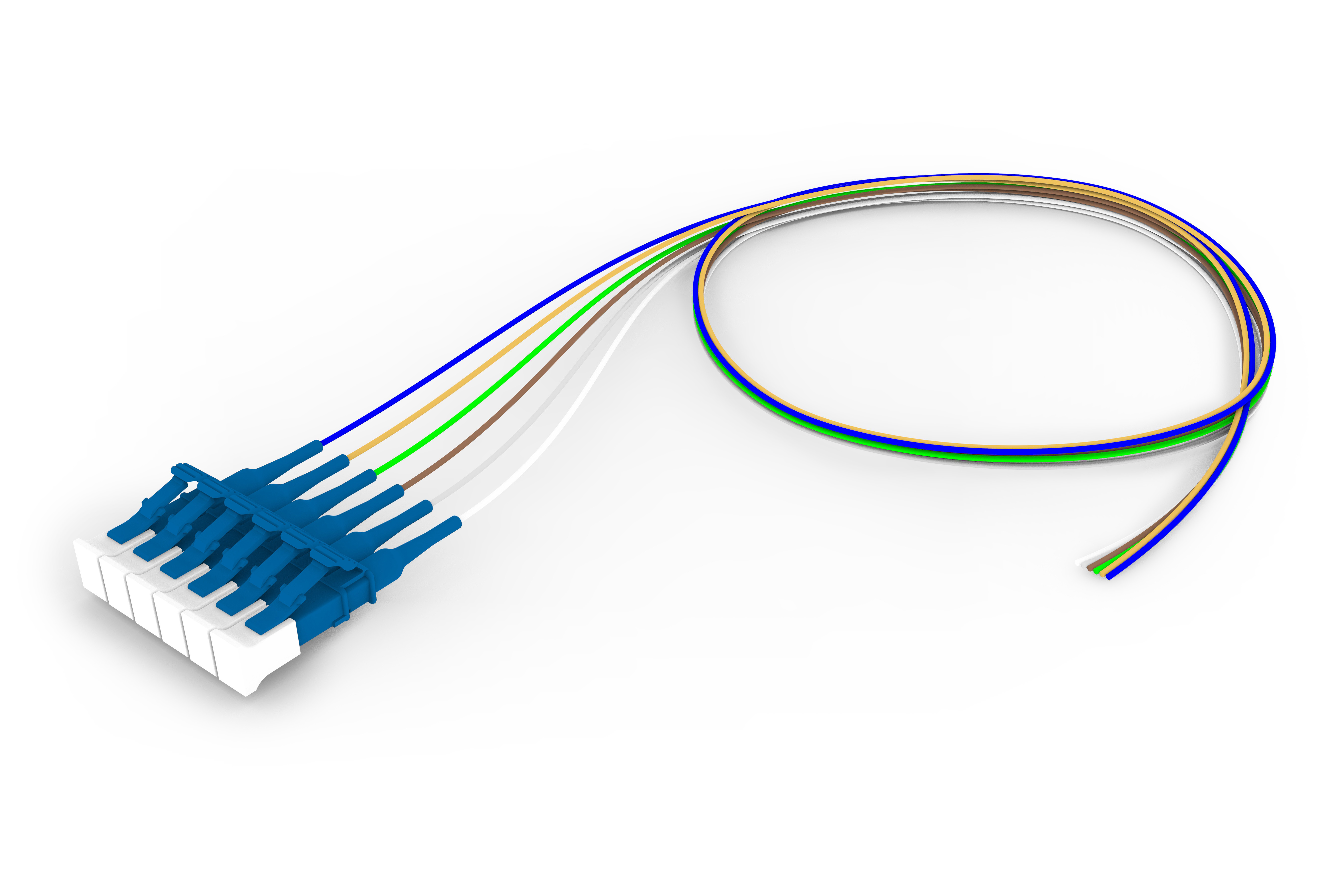 LC Pigtails, OS2, 1F, 0.9mm, 1.5mtr - Pkt of 6 - Colour Coded