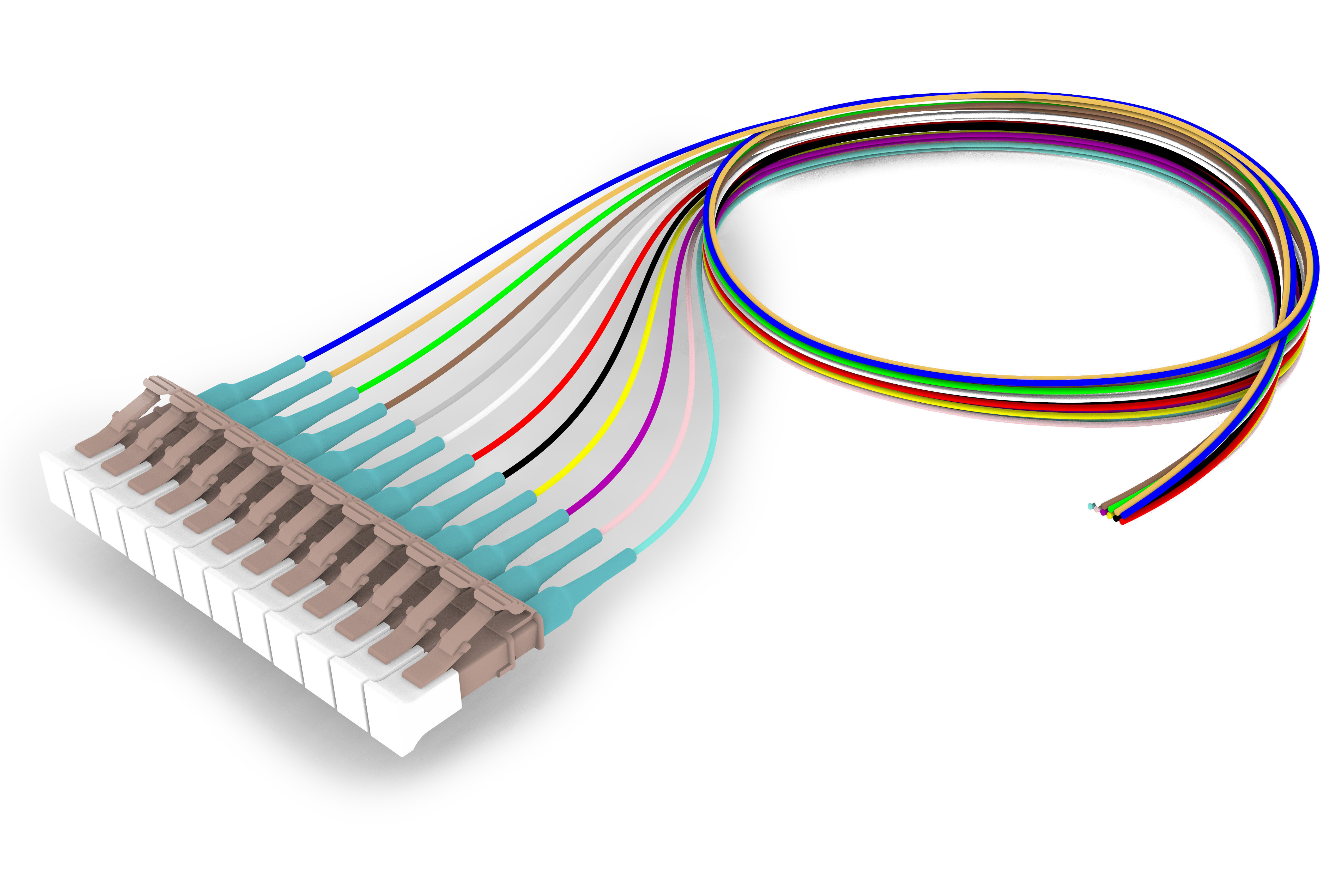 LC Pigtails, OM4, 1F, 1.5mtr - Pkt of 12 - Colour Coded