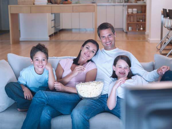 Family Watching TV
