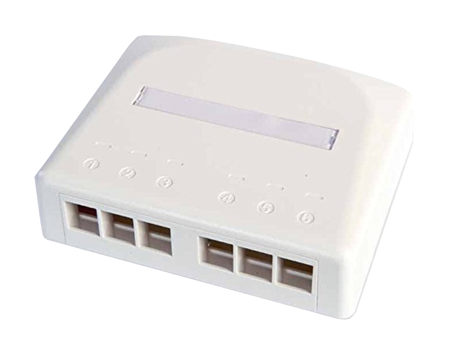 Surface Mount Module, 6-port, unloaded, White