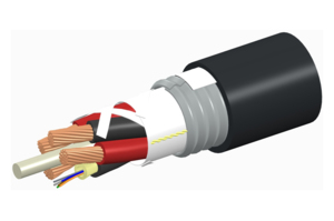 Câble fibre optique composite/hybride GDXTW