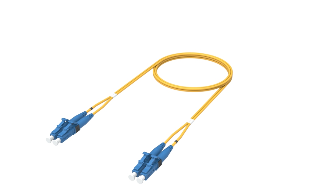 LC-LC Duplex_Blue connector_yellow cable