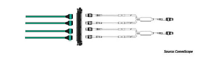 Figure 17: 2x MPO8-to-MPO16 array