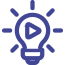 Video content delivery innovation icon