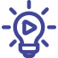 Video content delivery innovation icon