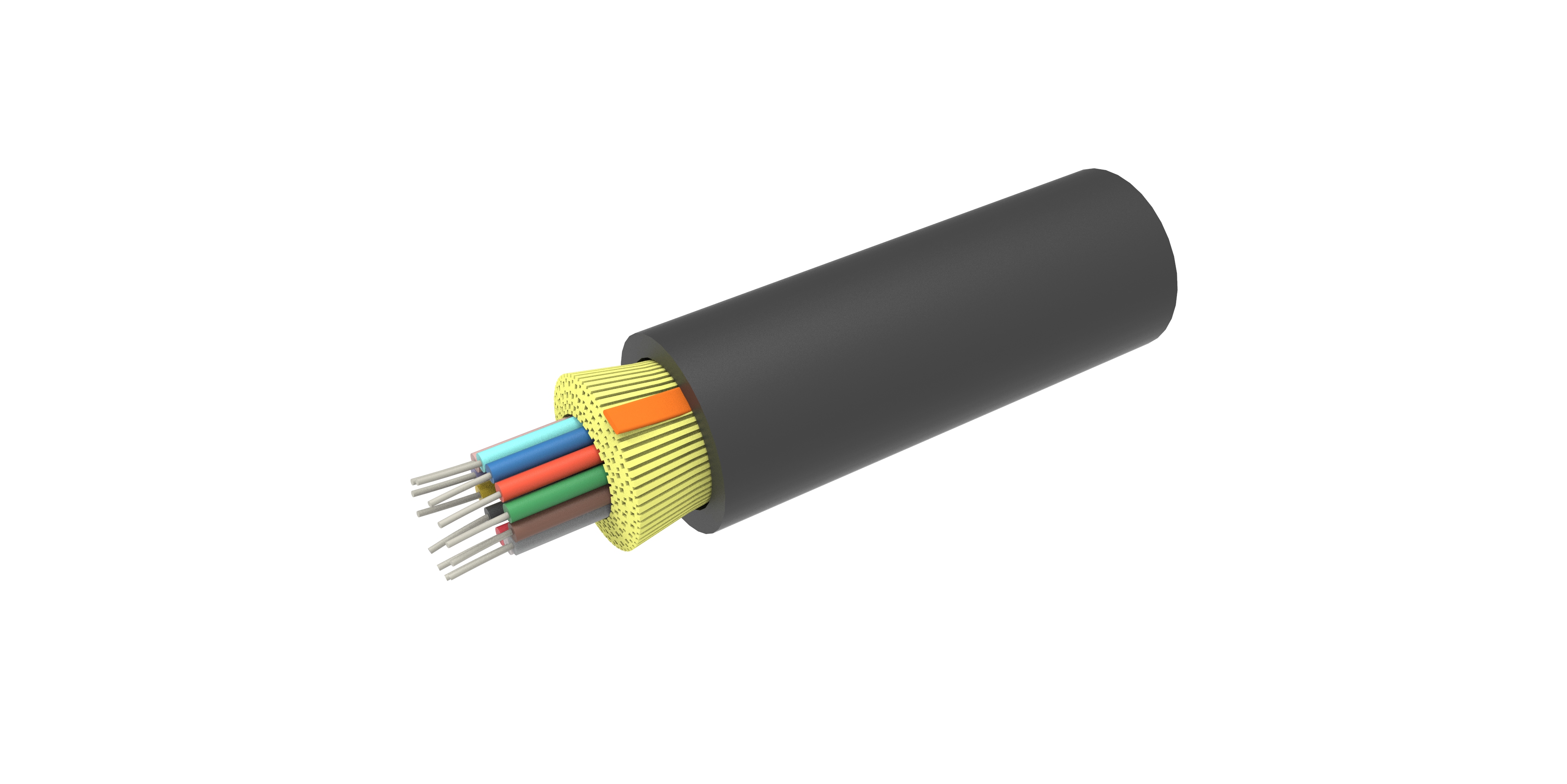 Acome Acoptic UNB1627 Indoor/Outdoor Strippable Overhead/Underground Fiber Optic Drop Black Cable 500m/1640ft